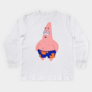 Patrick Orange and Blue Kids Long Sleeve T-Shirt